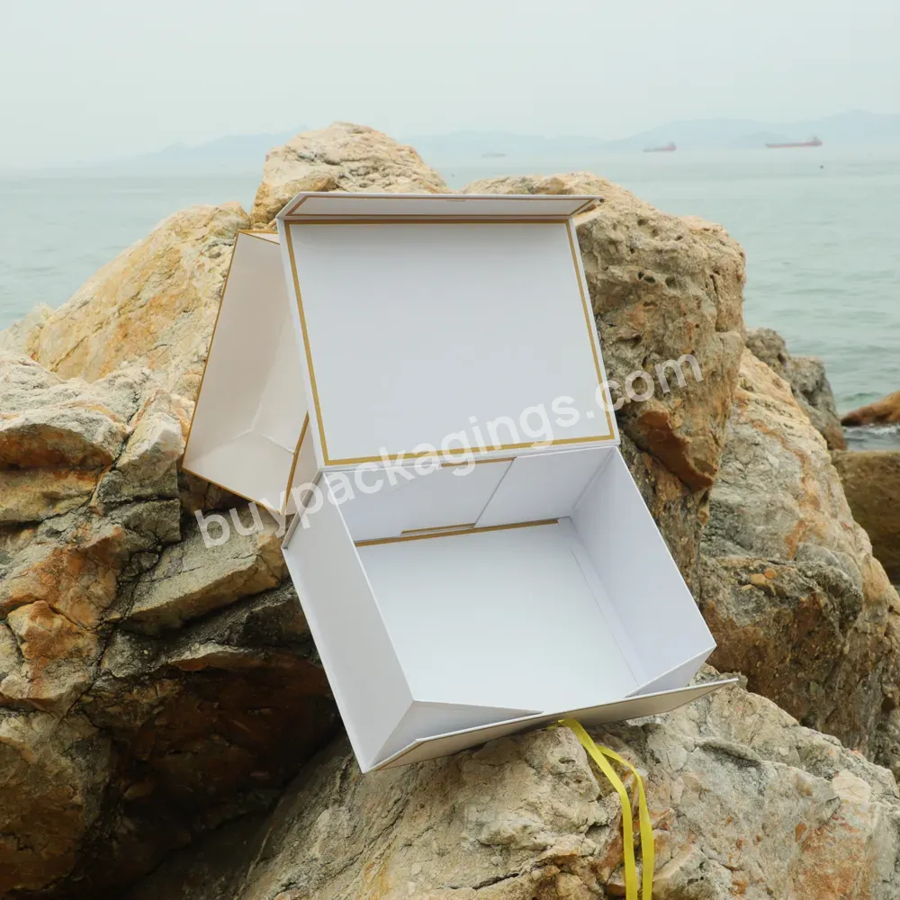 Large Gift Box Packaging Mailing Folding Boxes White Cardboard Paper Garment Clothing Box Packaging