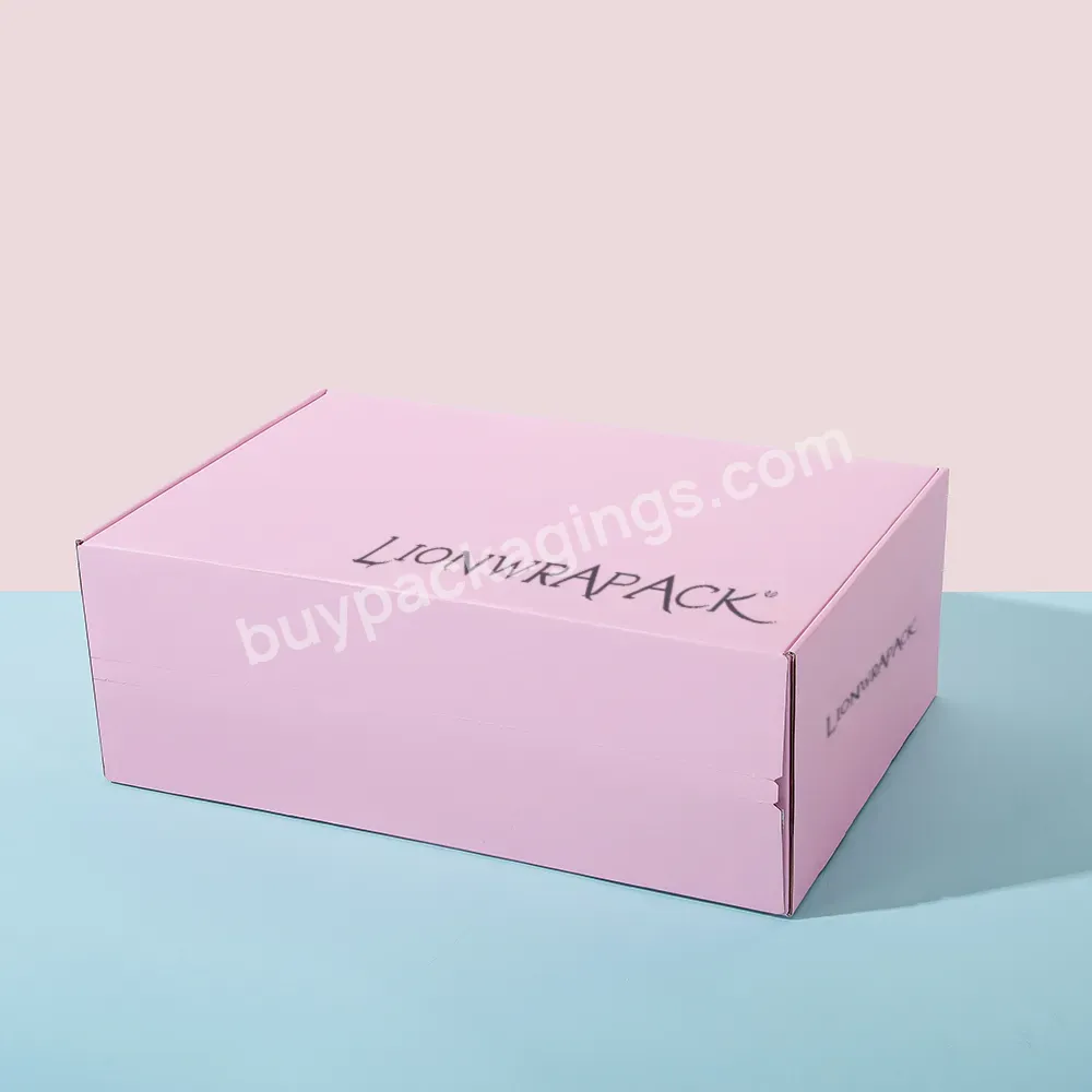 Large Luxury Custom Logo Branded Pink Clothing Paper Gift Box Big Packaging Mailing Shipping Boxes