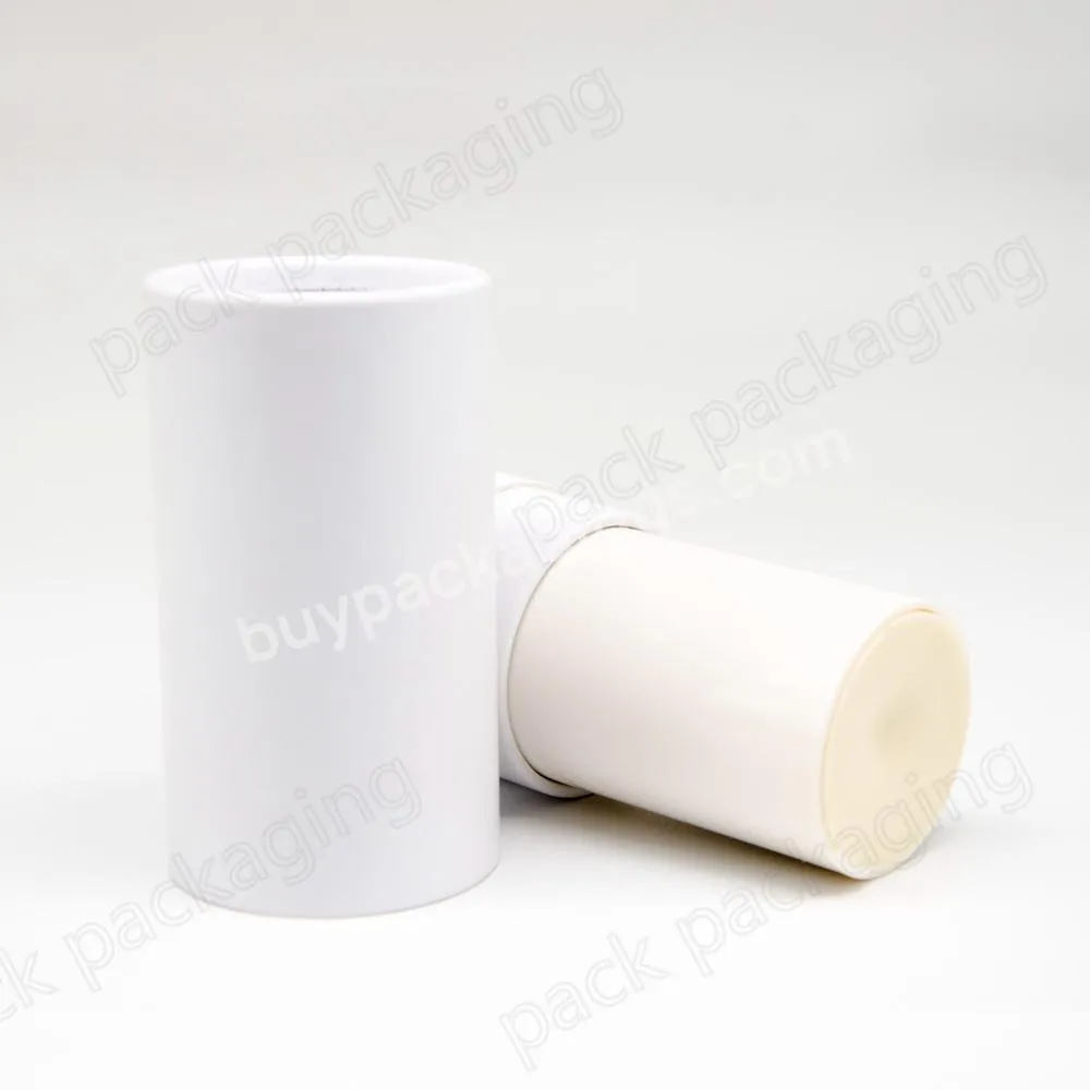 Large size 60g Custom Design OEM Empty Makeup Sunscreen Deodorant Stick Twist Up Tube Round Paper Packaging with Plastic Insert