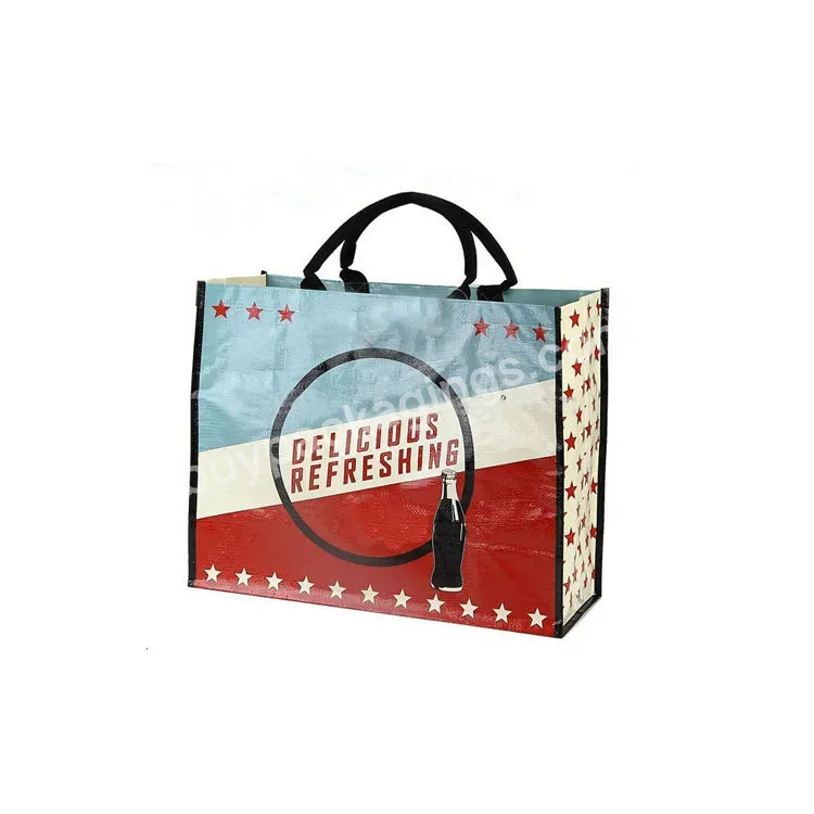 Large Super Strong Ripstop Pp Woven Shopping Bag Unique High Quality Bamboo Fiber Bag For Beach Spacious Ball Foldable Bag