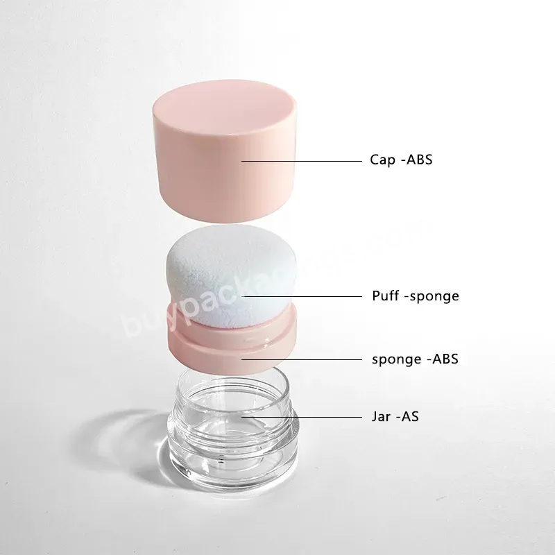 Latest Best Seller Small Mushroom Head With Mirror Powder Puff Round Plastic Empty Loose Powder Container