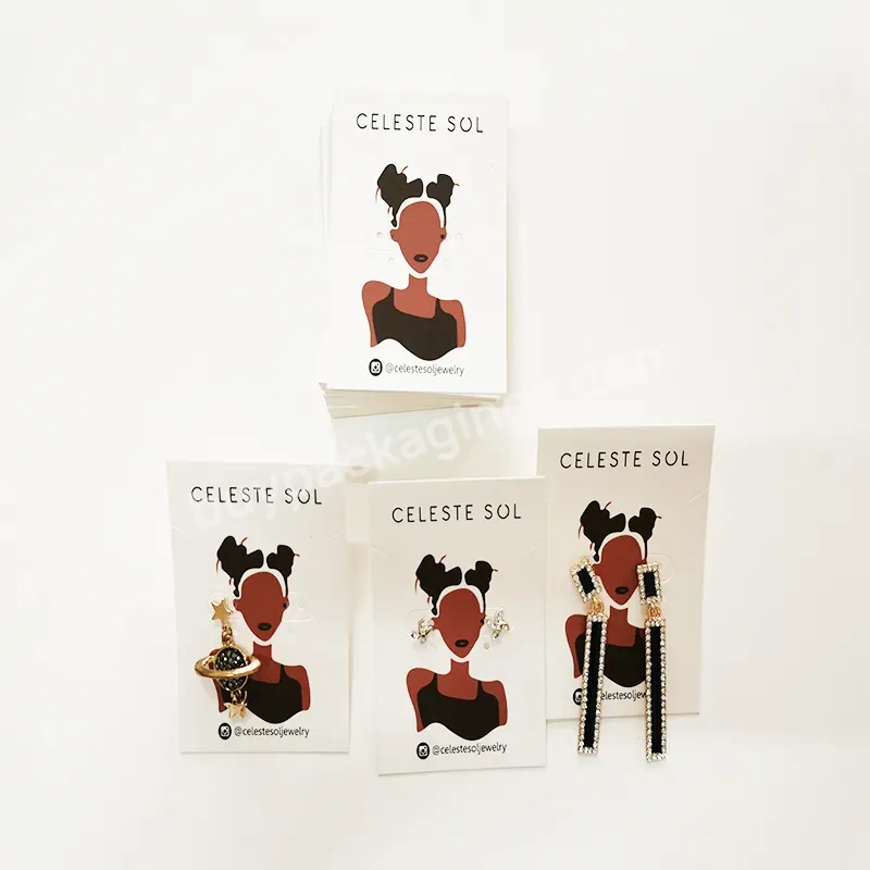 Latest Custom Brand Logo Jewellries And Accessories Paper Display Cards
