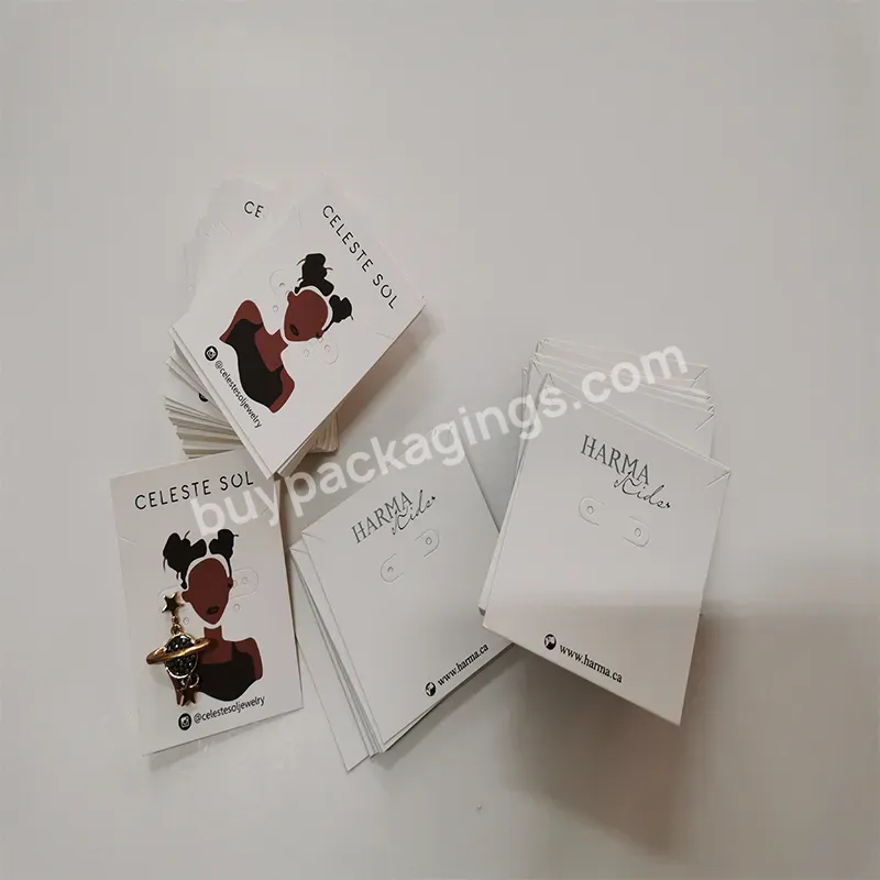Latest Custom Brand Logo Jewellries And Accessories Paper Display Cards