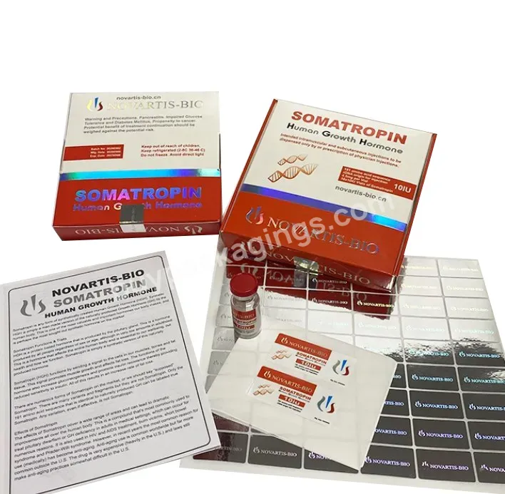 Latest Design Popular Selling 10iu 2ml Vial Label H G H Packaging Boxes And Labels