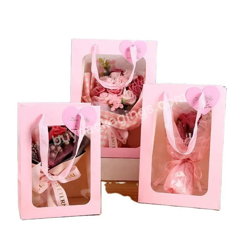 Latest Hot Selling High Quality Design Mother's Day Carnation Handheld Various Flowers Gift Packaging Box