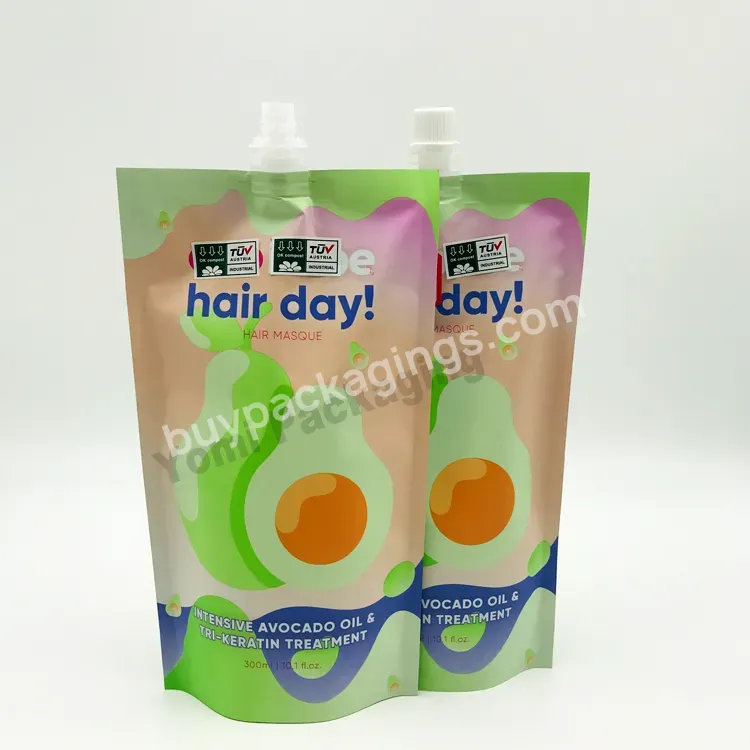 Laundry Detergent Oil Packaging Bag Shampoo Liquid Matte Bags With Spout Packaging Plastic Food Pe Stand Up Pouch Recyclable