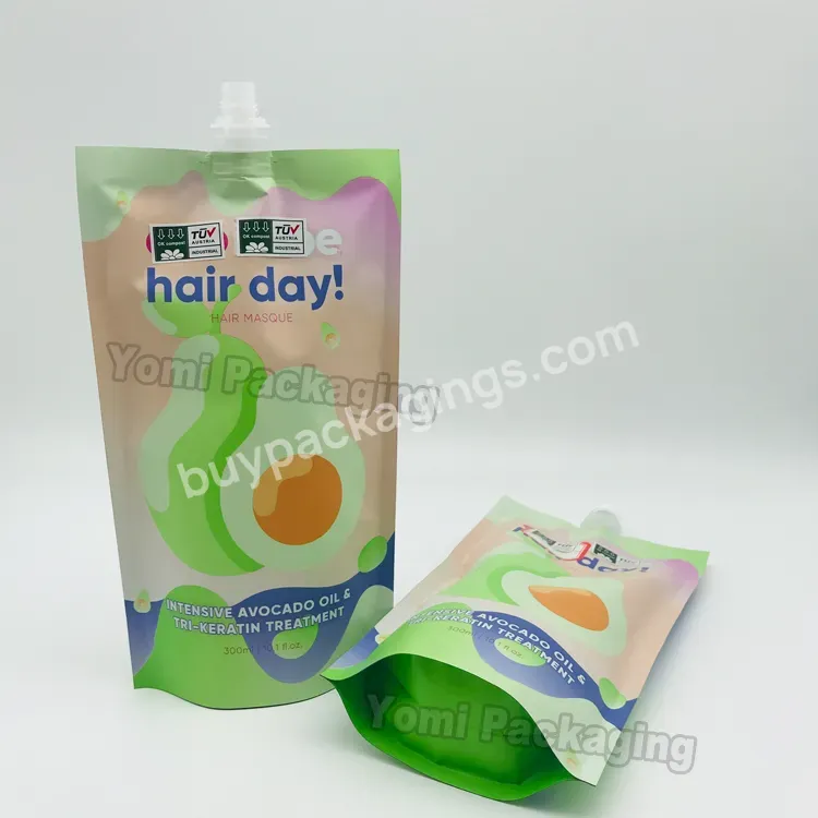 Laundry Detergent Oil Packaging Bag Shampoo Liquid Matte Bags With Spout Packaging Plastic Food Pe Stand Up Pouch Recyclable