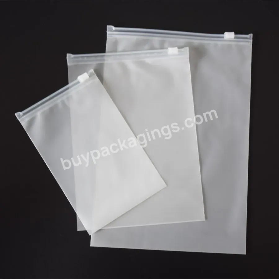 Ldpe Frosted Zipper Bags For Clothes Packaging Matte Zip Lock Bag Translucent Poly Bags