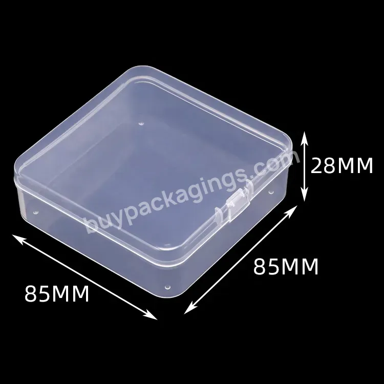 Length 85mm Square Hard Pp Case Transparent Clear Portable Box Plastic Small Multi With Lid Storage Case