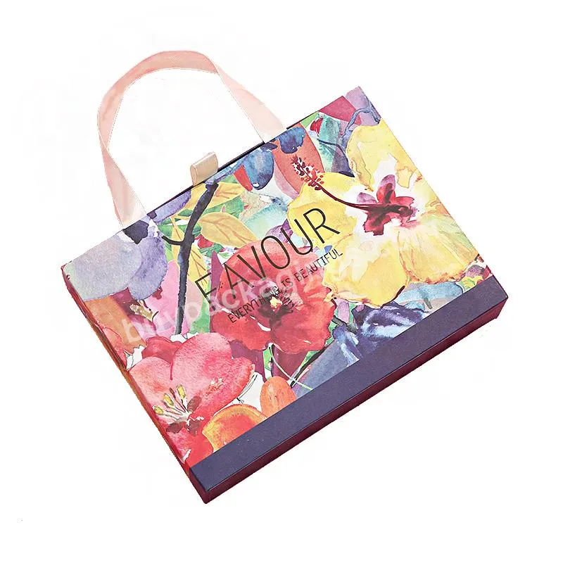 Light Duty Custom Print Logo Recyclable Draw String Festival Souvenir Package Paper Bag For Gift