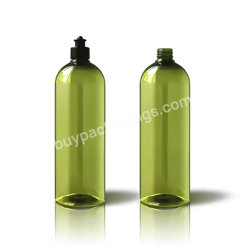 Light Green Cosmo Round Pet Body Lotion Bottle 1000ml