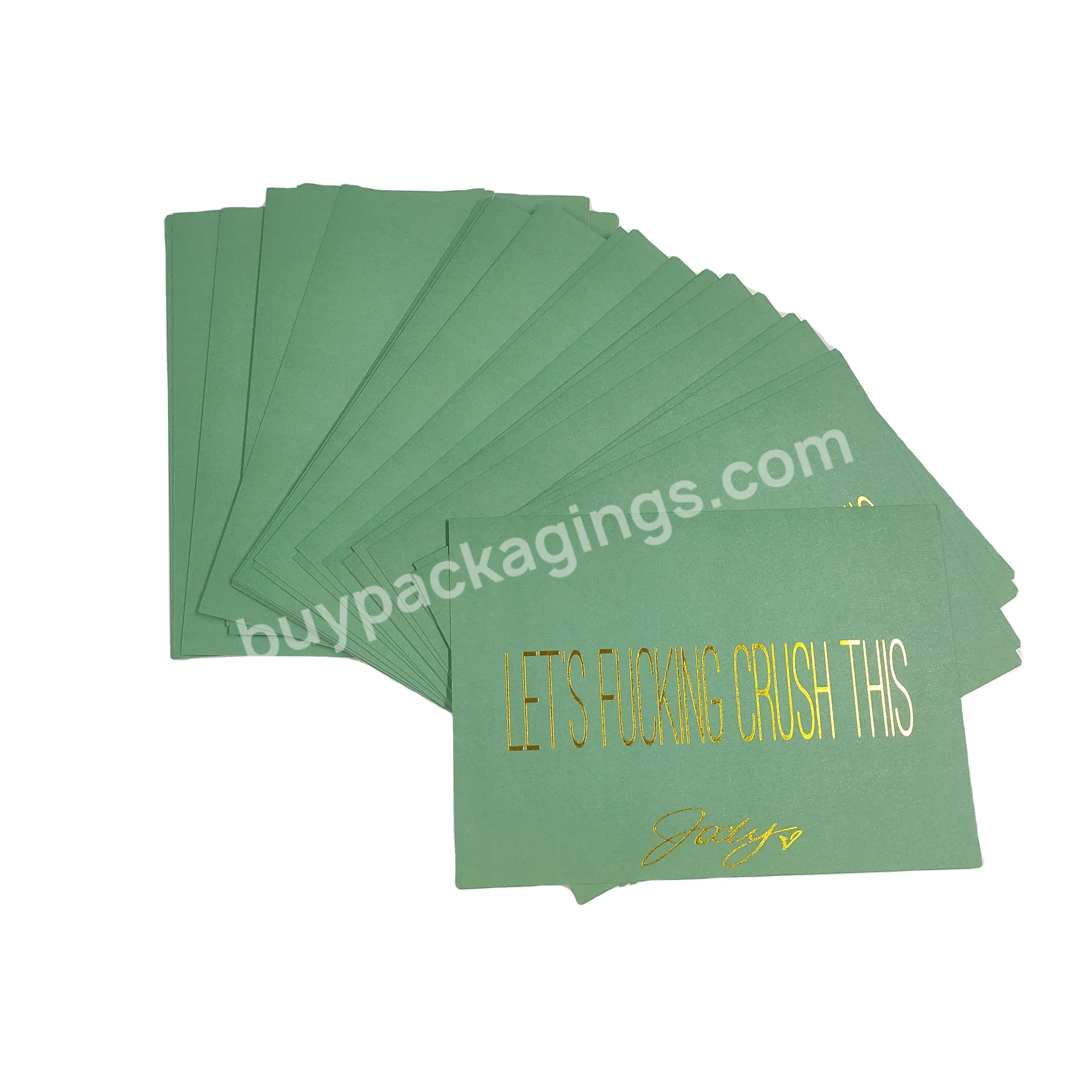 Light Green Paper Cards Custom Logo And Free Design For Postcards