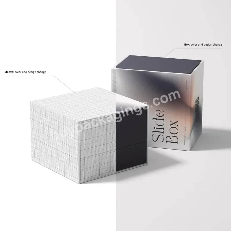 Lionwrapack Custom Sliding Slide Paper Cardboard Holographic Drawer Box Packaging Drawer Gift Holographic Paper Box