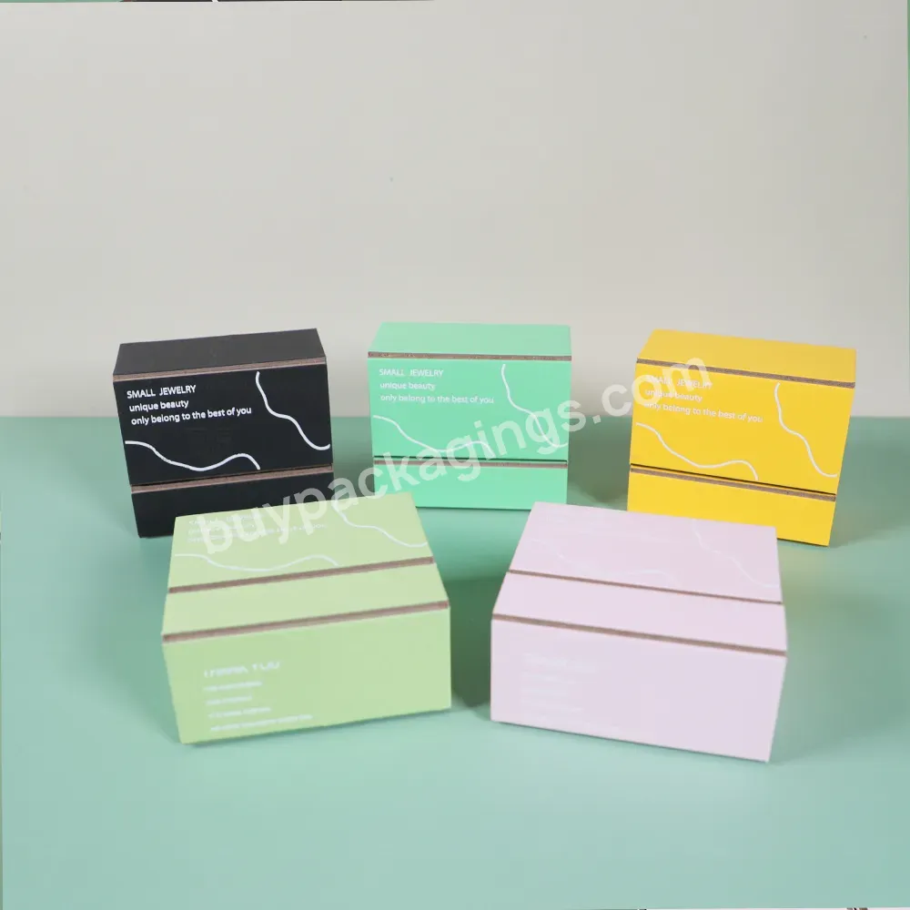 Lionwrapack Wholesale Jewelry Cardboard Two Pince Boxes Paper Jewelry Packaging Ring Earring Necklace Drawer Box