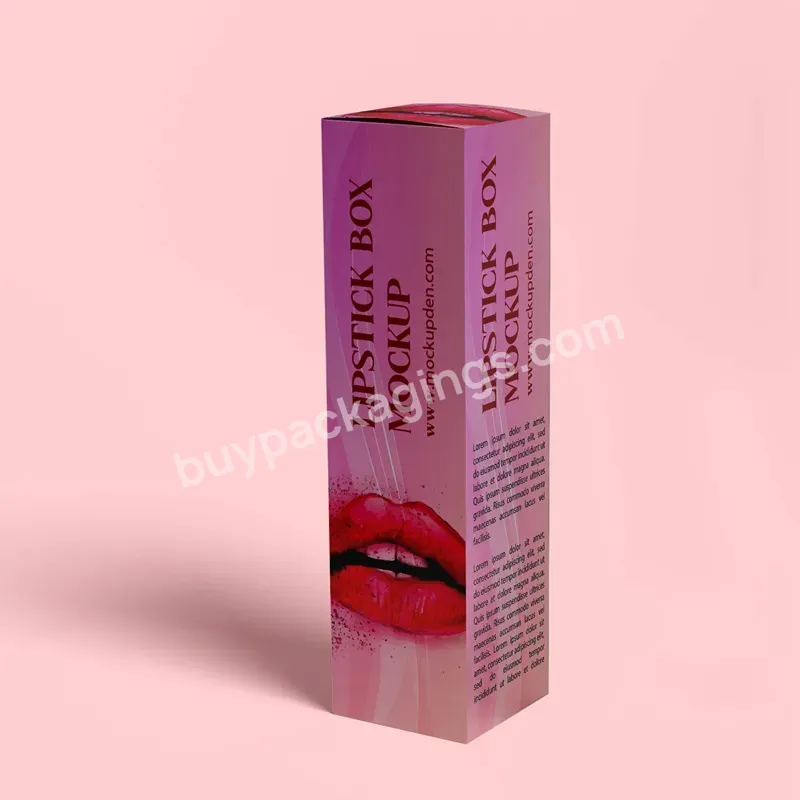Lip Gloss Packaging Box Cosmetic Makeup Lipstick Skincare Eco Friend Gold Silver Foil Uv Lip Gloss Packaging
