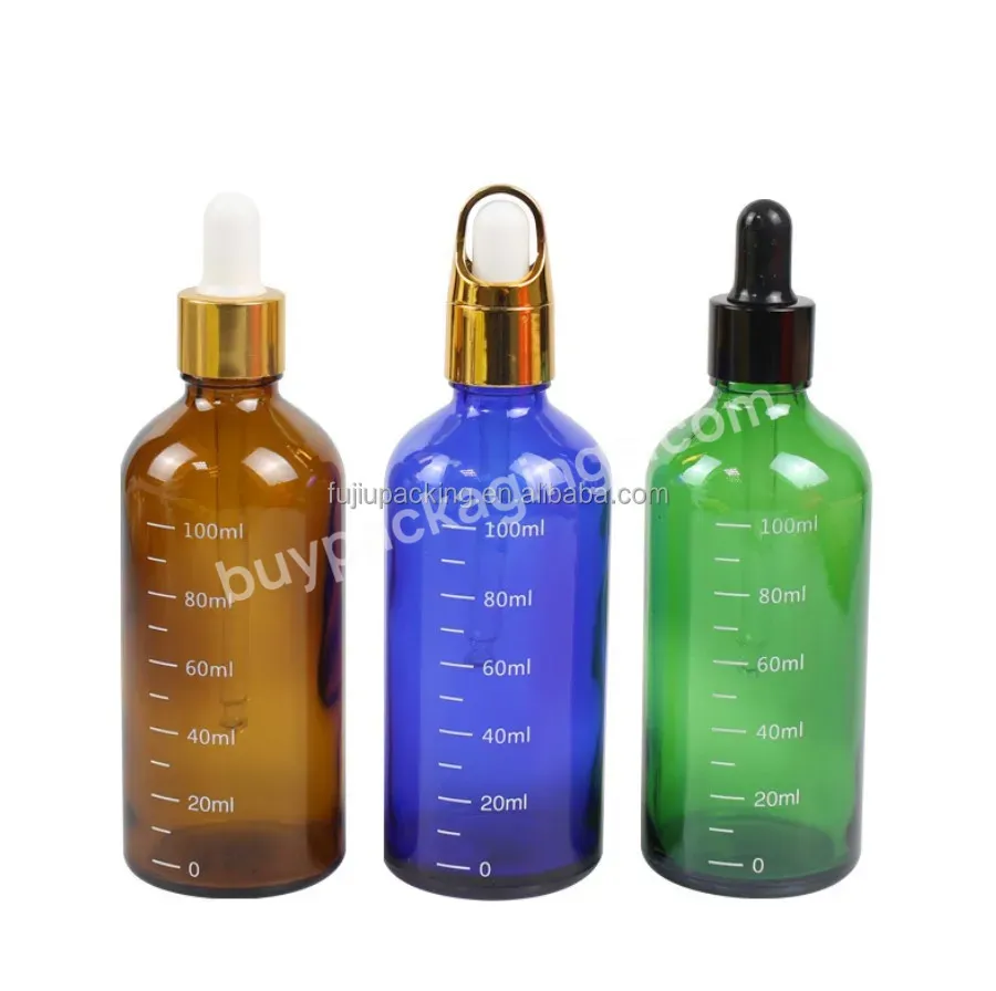 Liquid 1oz 10ml 15ml 20ml 30ml 50ml 100ml Amber Glass Dropper Bottle With Measurements Scale For Skincare Essential Oil Serum