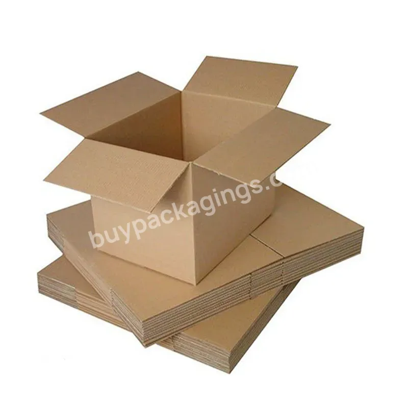 Logistics Five Layers Hardened Express Corrugated Paper Square Carton Wholesale Moving Packing Box