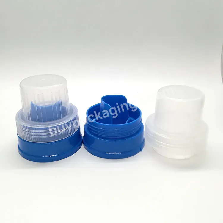 Logo 56mm Pp Plastic Blue Color Laundry Detergent Measuring Cap With Measuring Cup For Clothing Softener Wholesale