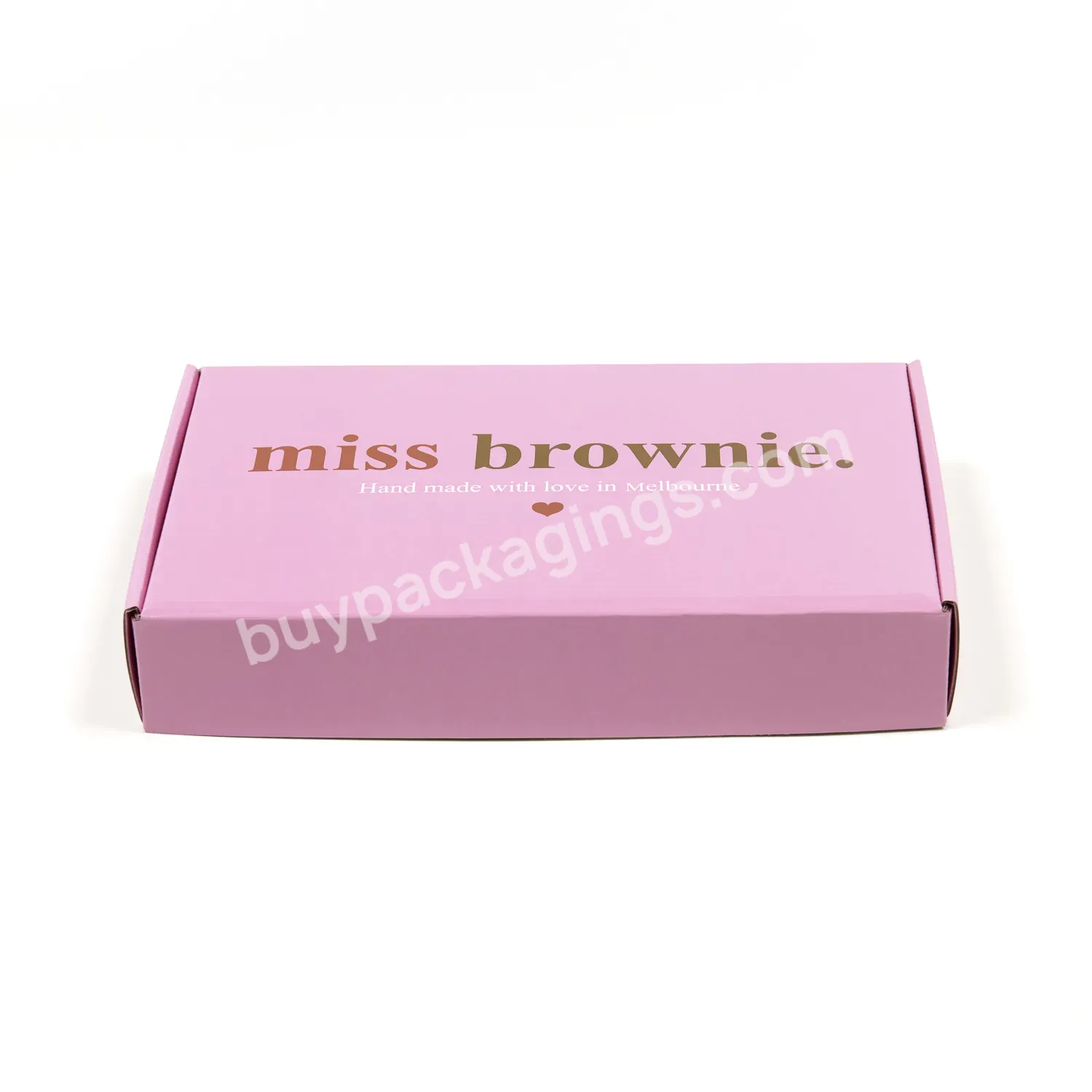 Logo Custom Cardboard Cartons Shipping Mailer Box Pink Cosmetic Mailing Skin Care Corrugated Boxes Packaging
