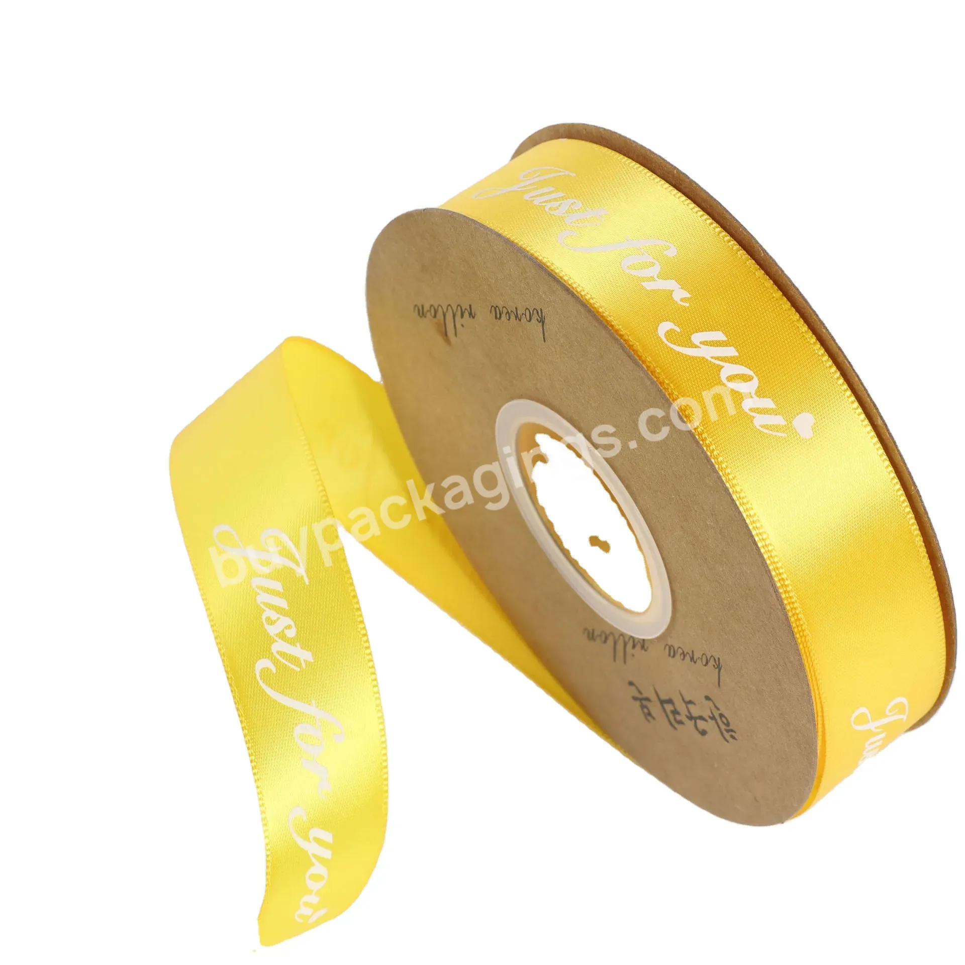 Logo Customized 2 Cm Wide 100 Yards Red Stain Gift Ribbon