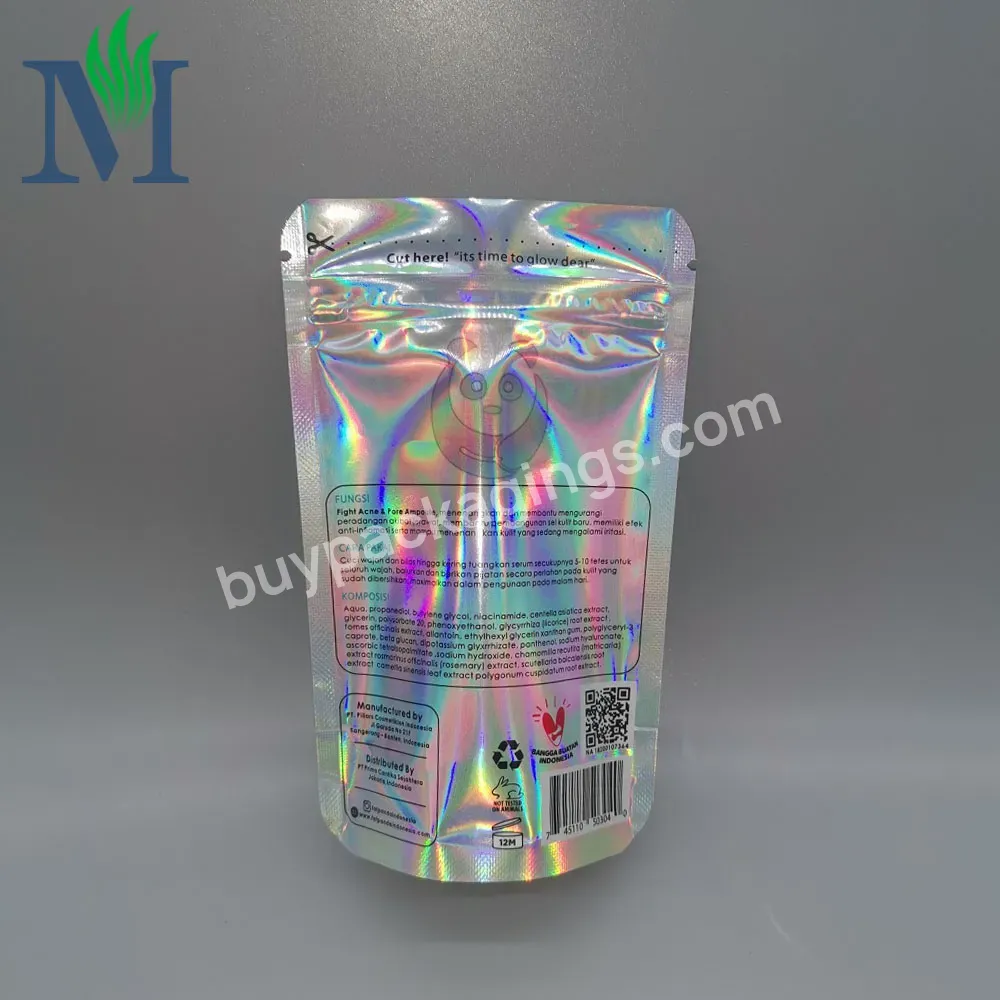 Logo Customized Bag Zip Lock Top Quality Star Glitter Foil Laminated Mylar Ziplock Resealable Bags