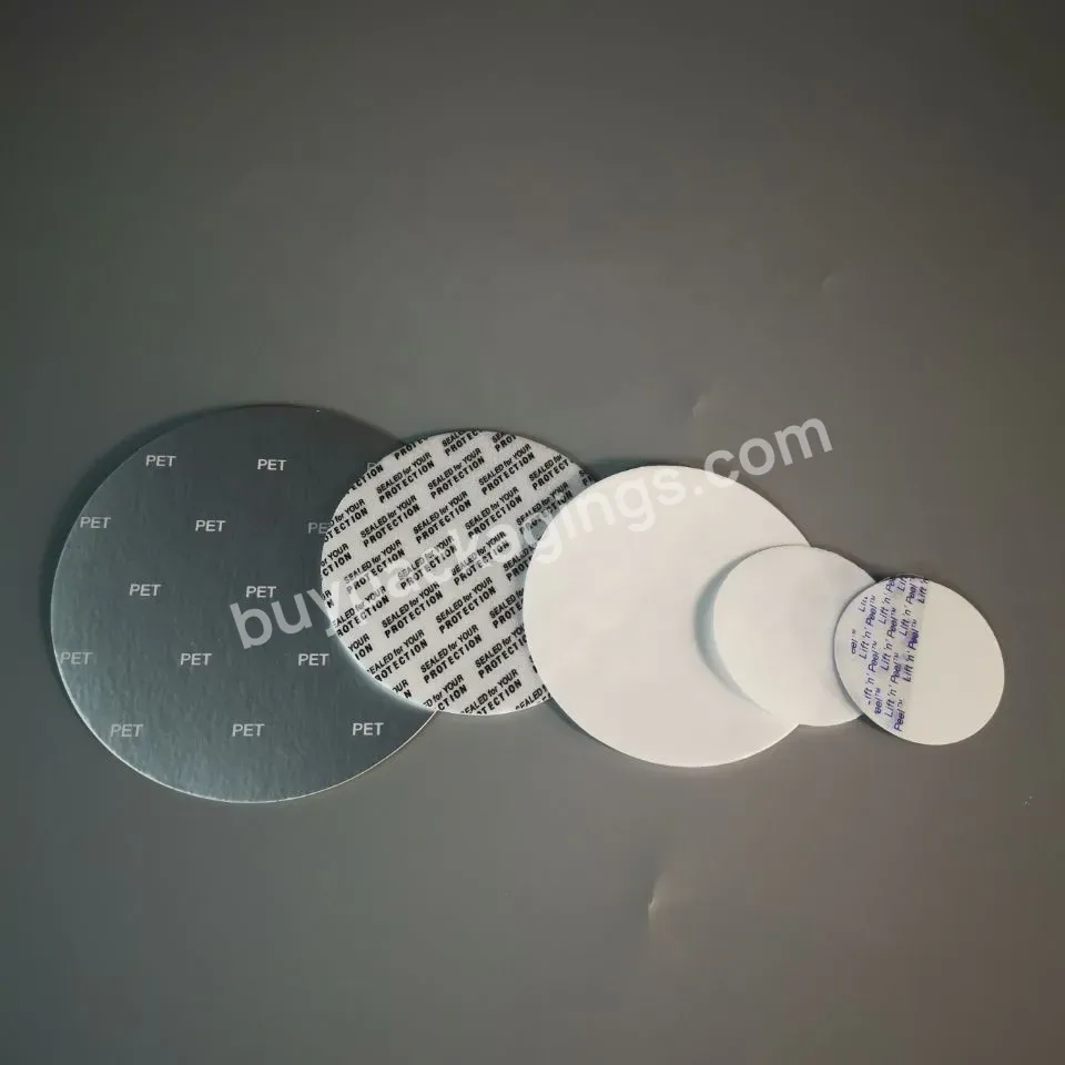 Logo Customized Bottle Cap Sealing Gasket Heat Sensitive Aluminum Foil Gasket Self Adhesive Pressure Foam Seal Gasket