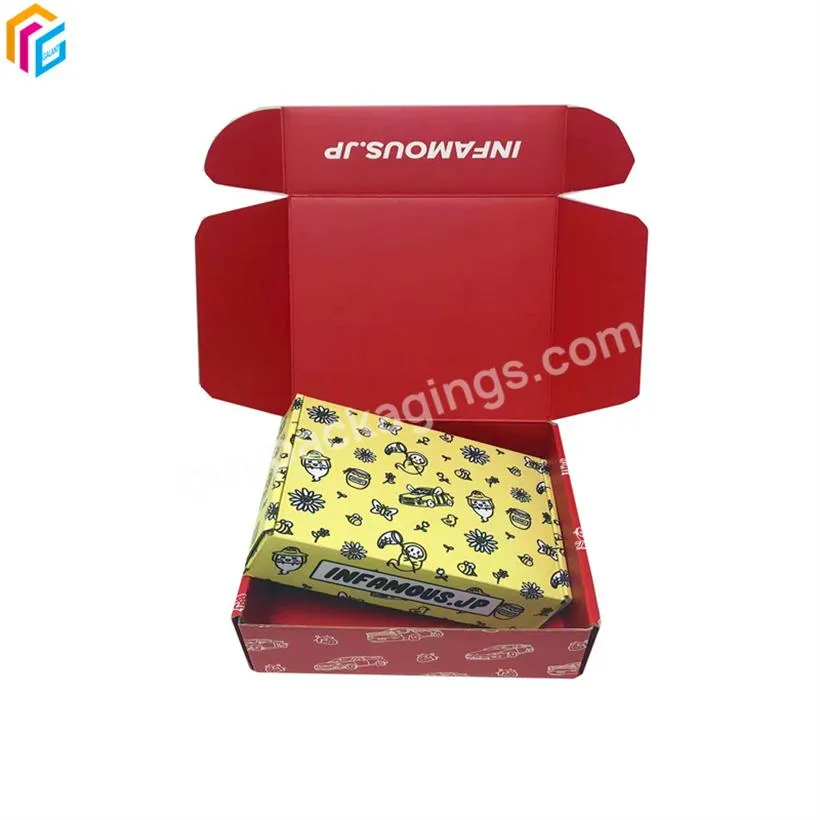 logo printed shipping corrugated shipping mailer boxes custom printed stamping corrugated box for cards