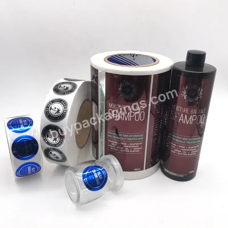 Logo Printing Stickers Roll Cosmetic Bottle Customized Fancy Adhesive Packaging Label Sticker Printing