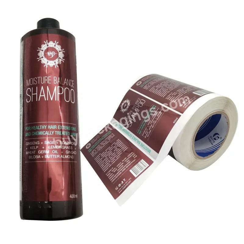 Logo Printing Waterproof Vinyl Custom Hotel Private Natural Shampoo Label