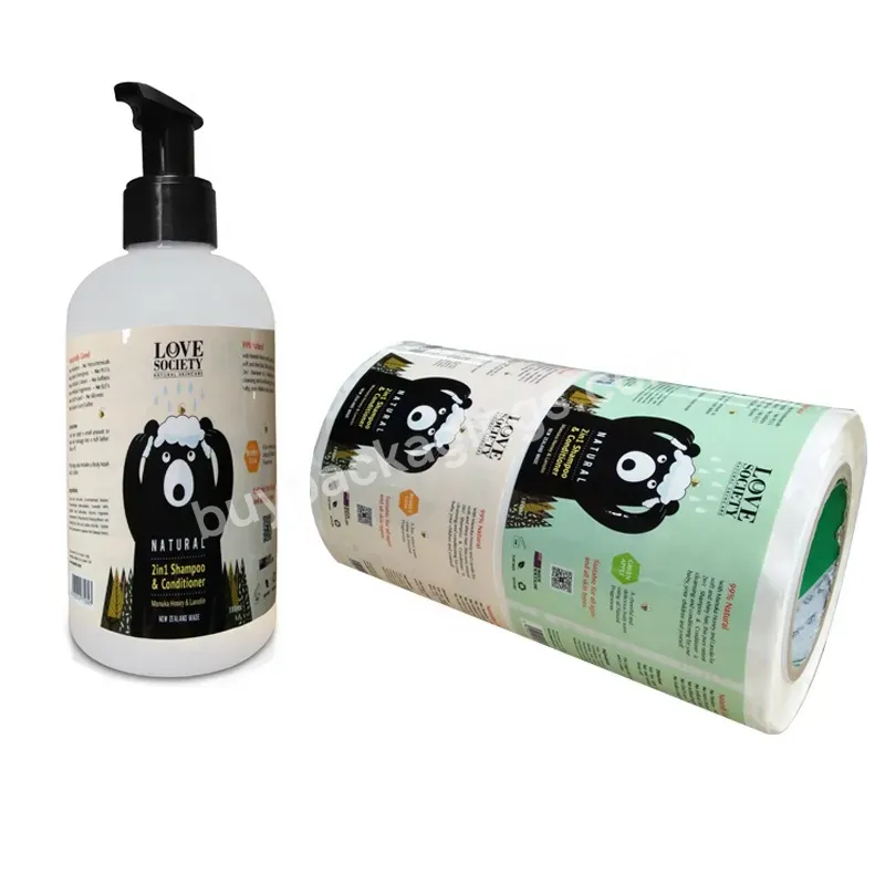 Logo Printing Waterproof Vinyl Custom Hotel Private Natural Shampoo Label