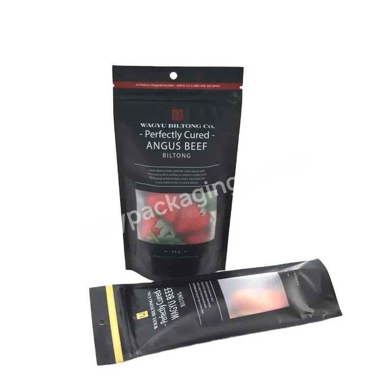 Lolow Moq Custom Printed Plastic 1kg 5kg Heat Sealable Black Doypack Pouch For Carp Fishing Boilie Packaging Bags