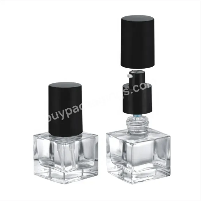 Lotion Pump Bottle For Custom Cosmetic Packing Foundation Bottle Square Clear Glass With Caps 30ml Cosmetic Packaging Sprayer