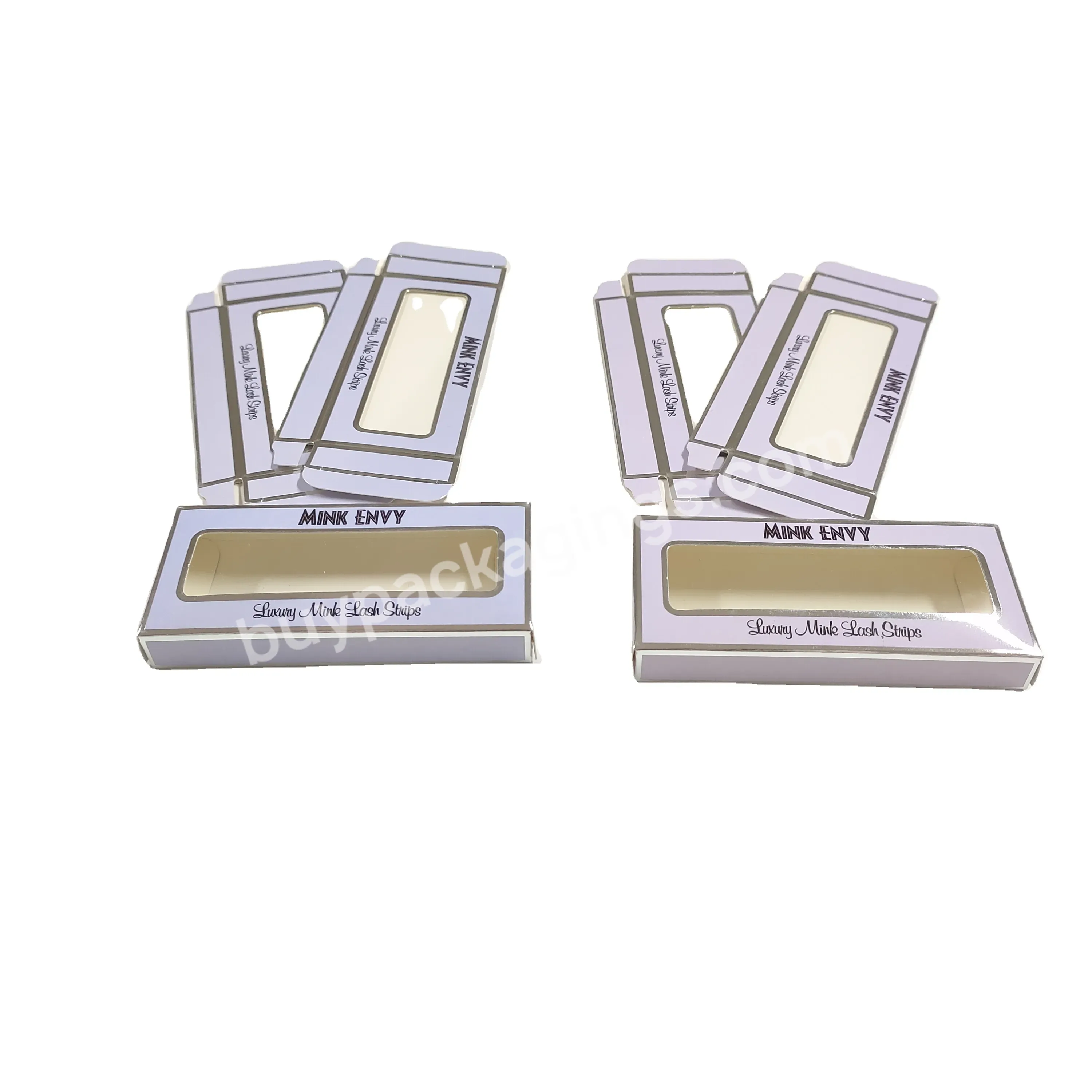 Lovely Cosmetics Box Custom Your Own Logo With Pvc Window For Eyelash Packaging Box