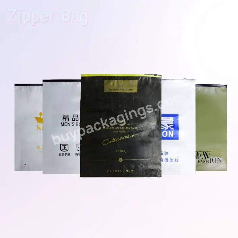 Low Minimum Order Eco-friendly Zipper Bag With Custom Logo/clothing/shoe Design Packaging