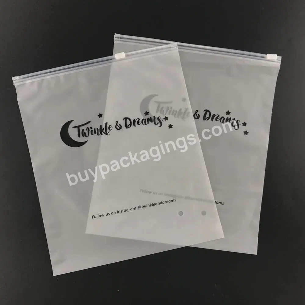 Low Moq 1 Color Printing Eva Plastic Frost Zipper Packaging Bag Clear
