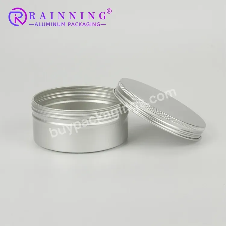 Low Moq 150ml/5oz Silver Round Metal Tins Empty Aluminum Storage Containers Sealed Aluminum Tin Can Packaging For Fruit Tea