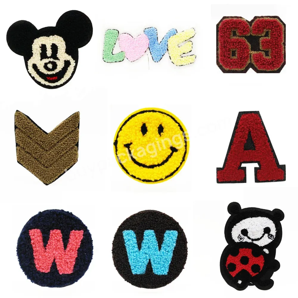 Low Moq Chenille Patches Letter Patch Custom Jeans Varsity Jacket Patches