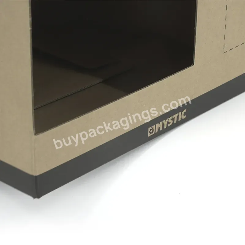 Low Moq Custom Brown Kraft Paper Carton Packaging Printing Box In High Quality With Window