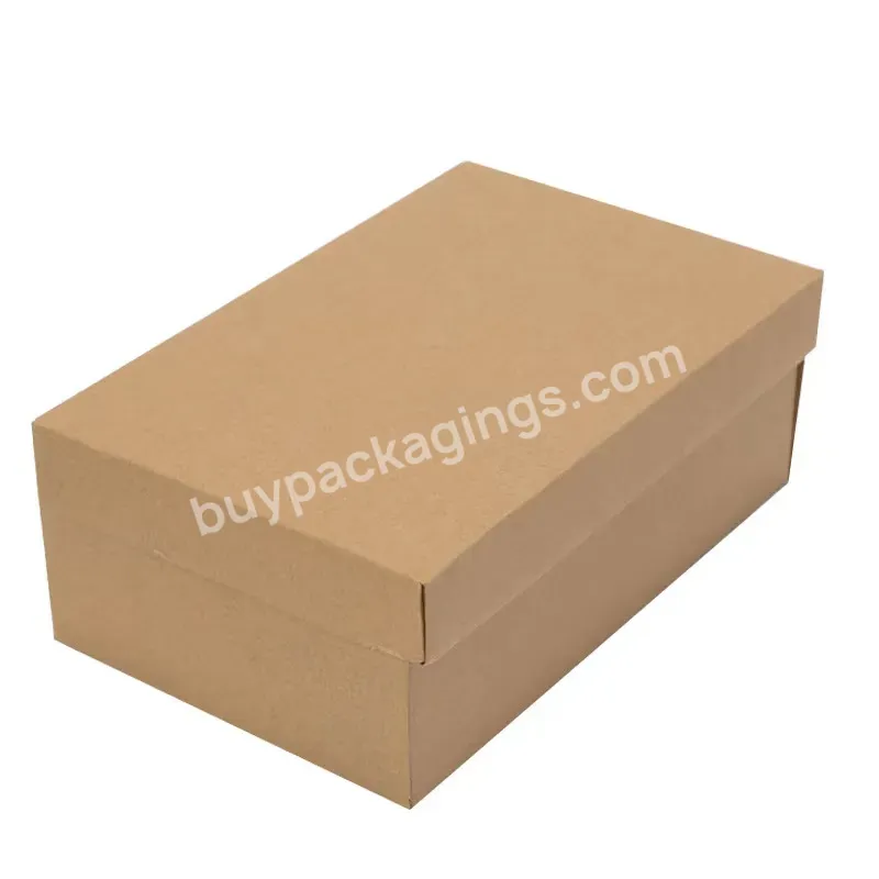 Low Moq Custom Corrugated Shoe Box Folding Flat Shipping Mail Box Sturdy Cardboard Packaging