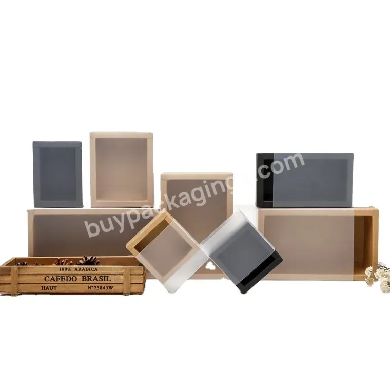 Low Moq Custom Kraft Drawer Box Packaging With Lid