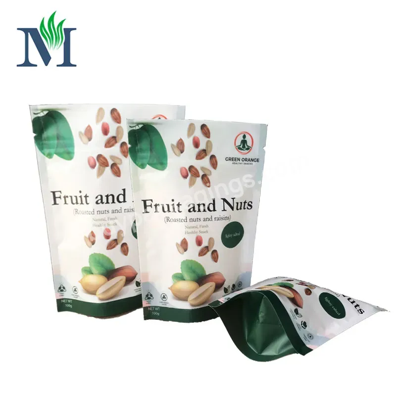 Low Moq Custom Logo Packing Vacuum Packaging Snack Cashew Food Nut Bag Plastic Dried Fruit Package Dry Food Pouch