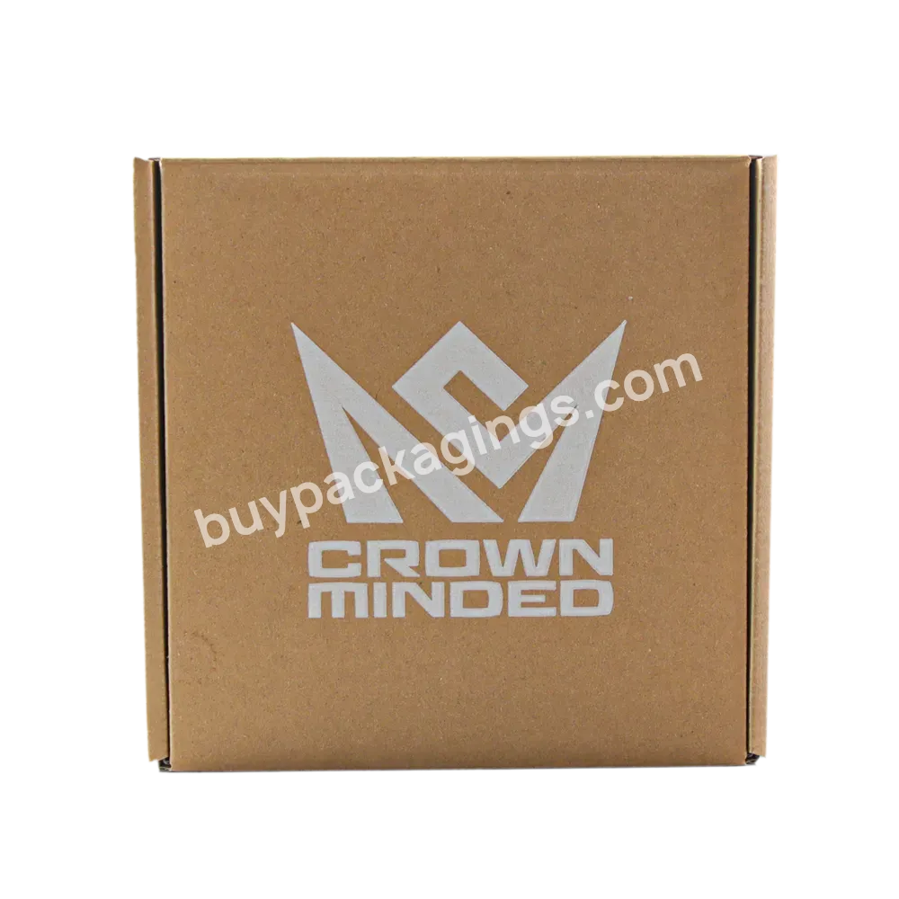 Low Moq Custom Printed Kraft Paper Mailing Box With Logo For Clothes Apparel Packaging