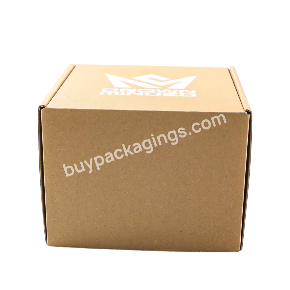 Low Moq Custom Printed Kraft Paper Mailing Box With Logo For Clothes Apparel Packaging