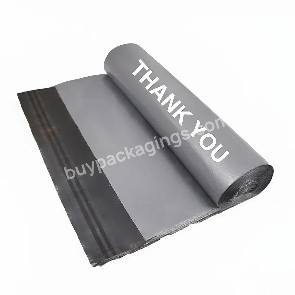 Low Moq Custom Thank You Grey Mailing Bags Poly Packing Mailer With Logo