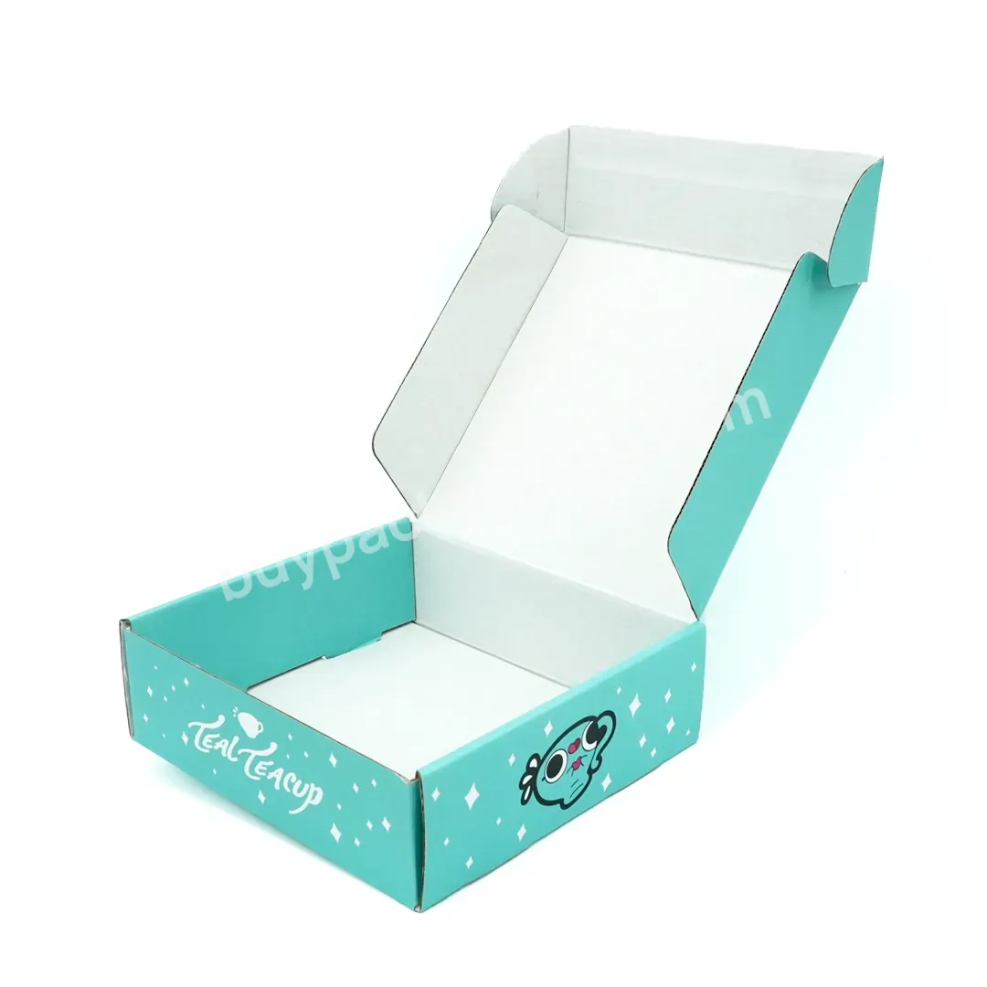 Low Moq E Flute Skincare Cosmetic Mailer Box Custom Printed Corrugated Shipping Boxes Cardboard Eyelashes Packaging Box