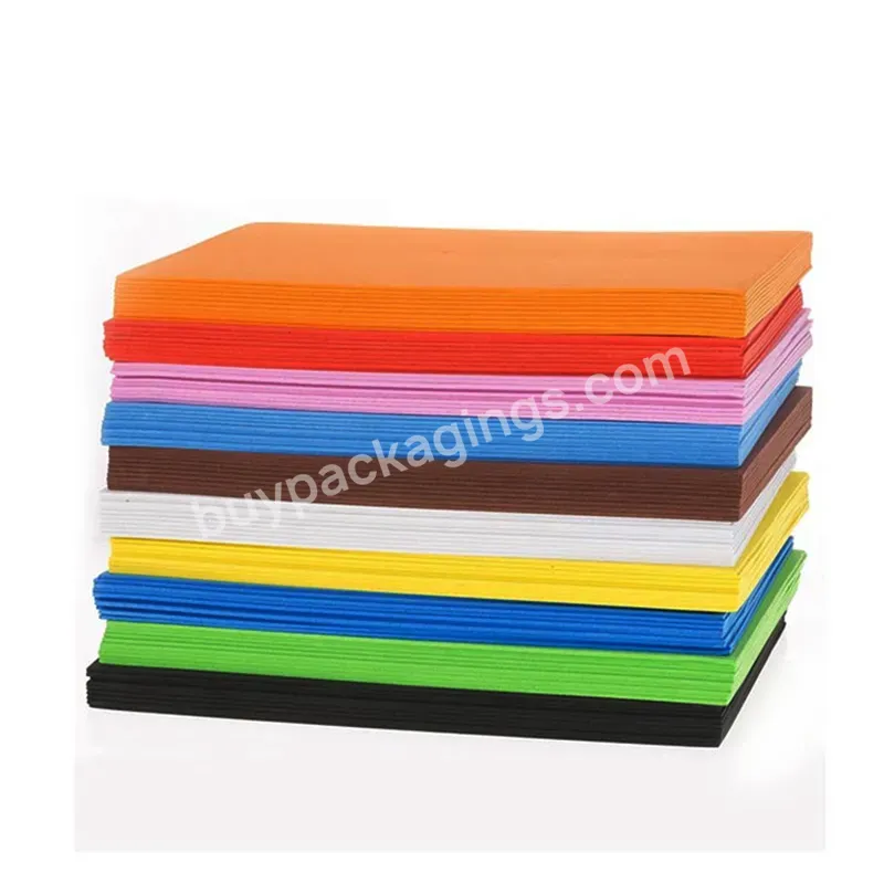 Low Moq Eva Foam Package Sheets Thick Multicolor A4 Sponge Eva Foam Paper Diy Hand Craft Foam Sheet