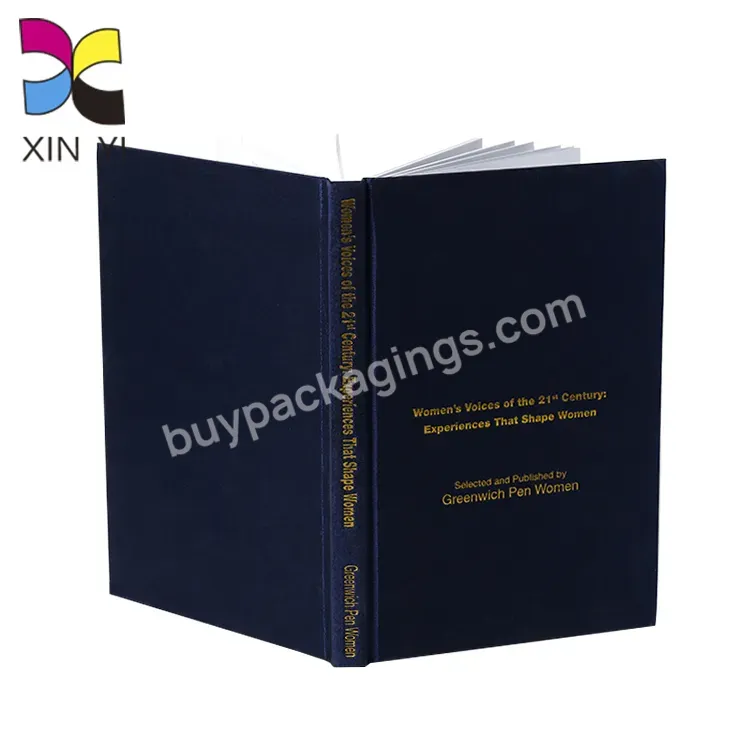 Low Moq Factory Price Custom Journals Blue Hardcover Book Printing