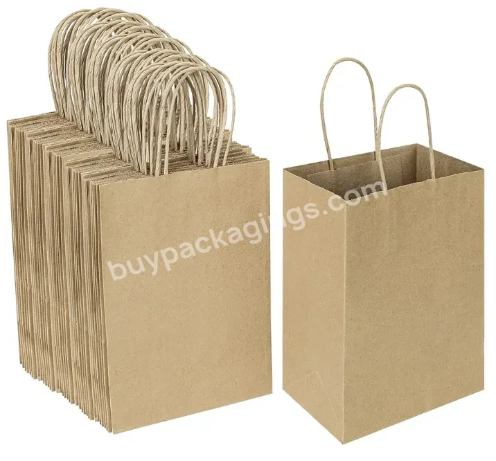 Low Moq Factory Price Custom Krfat Paper Bags With Logo Handle