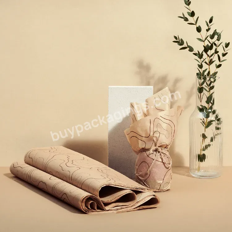 Low Moq Fast Delivery Custom Printed Packing Paper Natural Packaging Paper Kraft Tissue Paper