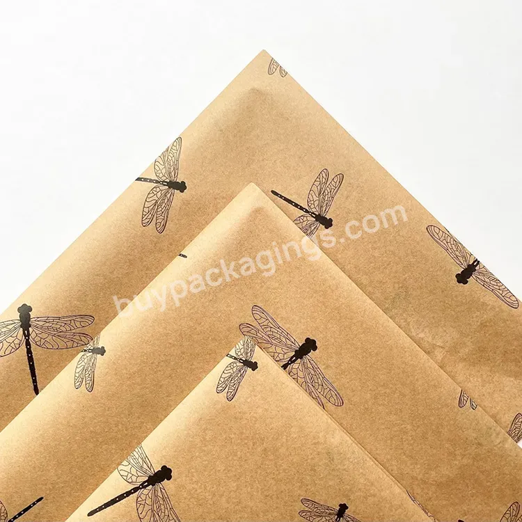 Low Moq Fast Delivery Custom Printed Packing Paper Natural Packaging Paper Kraft Tissue Paper